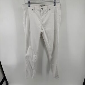 Abercrombie & Fitch White The‎ Jean Legging Mid Rise Skinny Jeans Womens 30 10R